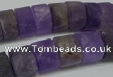 CRB318 15.5 inches 8*12mm tyre matte amethyst gemstone beads