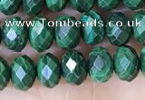 CRB3193 15.5 inches 4*6mm faceted rondelle tiny malachite beads