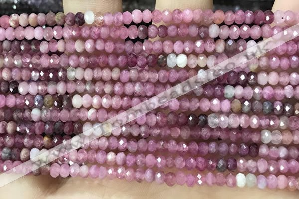 CRB3201 15.5 inches 2*3.5mm faceted rondelle tourmaline beads