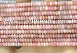 CRB3202 15.5 inches 2.5*4mm faceted rondelle pink opal beads