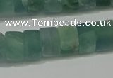 CRB322 15.5 inches 8*12mm tyre matte fluorite gemstone beads