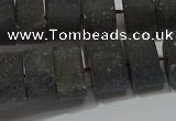 CRB323 15.5 inches 8*12mm tyre matte smoky quartz gemstone beads