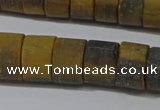 CRB326 15.5 inches 8*12mm tyre matte yellow tiger eye beads