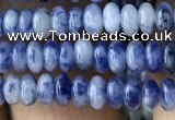 CRB4005 15.5 inches 2.5*4.5mm rondelle blue spot stone beads wholesale