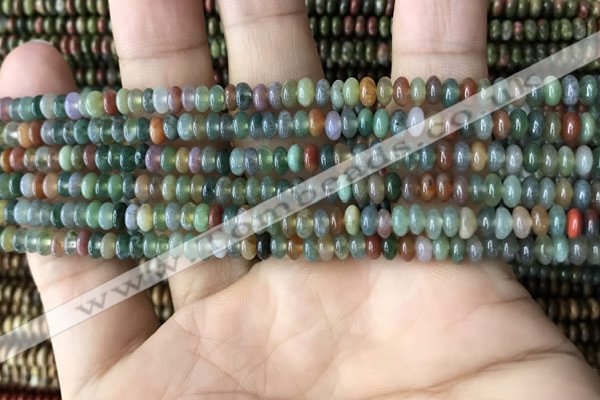 CRB4009 15.5 inches 2.5*4.5mm rondelle Indian agate beads wholesale