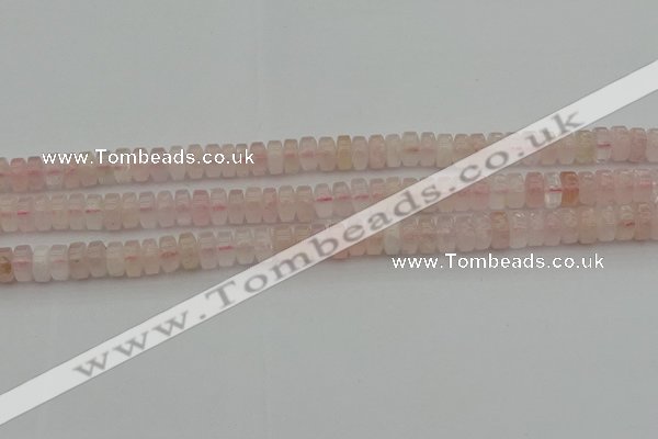 CRB401 15.5 inches 5*8mm rondelle rose quartz beads wholesale