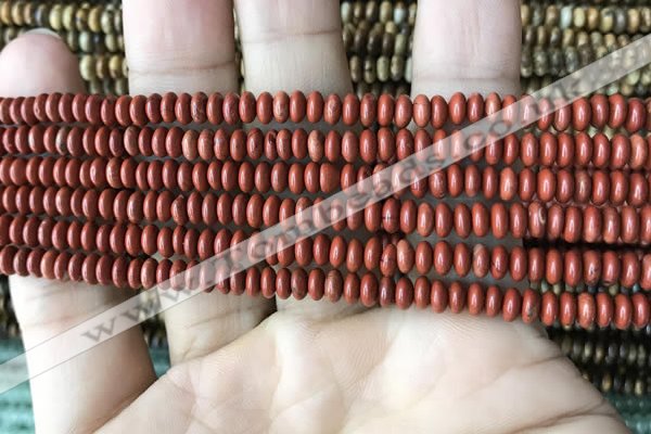 CRB4014 15.5 inches 2.5*4.5mm rondelle red jasper beads wholesale