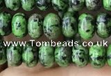 CRB4042 15.5 inches 4*6mm rondelle imitation ruby zoisite beads