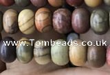 CRB4053 15.5 inches 4*6mm rondelle picasso jasper beads wholesale