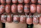 CRB4055 15.5 inches 4*6mm rondelle red sesame jasper beads wholesale