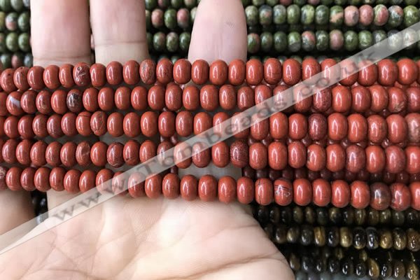 CRB4056 15.5 inches 4*6mm rondelle red jasper beads wholesale