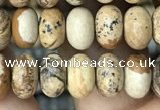 CRB4073 15.5 inches 5*8mm rondelle picture jasper beads wholesale