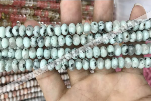 CRB4075 15.5 inches 5*8mm rondelle sesame jasper beads wholesale