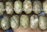 CRB4117 15.5 inches 5*8mm faceted rondelle Chinese unakite beads