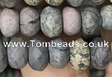 CRB4123 15.5 inches 5*8mm faceted rondelle artistic jasper beads