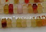 CRB413 15.5 inches 5*8mm rondelle yellow agate beads wholesale