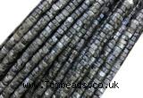 CRB4153 15 inches 2*4mm heishi black labradorite beads wholesale