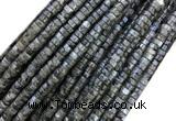 CRB4153 15 inches 2*4mm heishi black labradorite beads wholesale