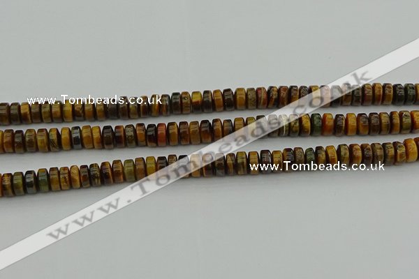 CRB435 15.5 inches 5*8mm rondelle yellow tiger eye beads