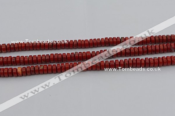 CRB438 15.5 inches 5*8mm rondelle red jasper beads wholesale