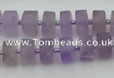 CRB457 15.5 inche 6*10mm tyre matte amethyst gemstone beads