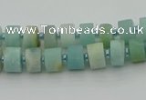 CRB468 15.5 inche 5*8mm tyre matte amazonite gemstone beads