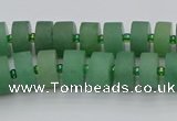 CRB473 15.5 inches 6*10mm tyre green aventurine beads wholesale