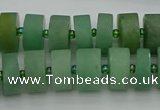 CRB475 15.5 inches 8*14mm tyre green aventurine beads wholesale