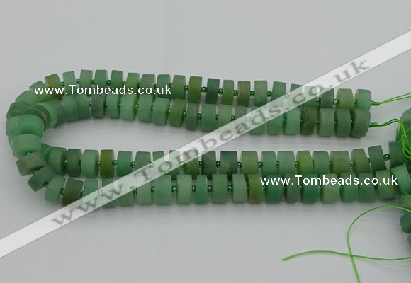 CRB475 15.5 inches 8*14mm tyre green aventurine beads wholesale