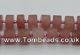 CRB477 15.5 inches 5*8mm tyre strawberry quartz beads wholesale