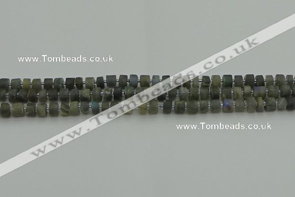 CRB481 15.5 inches 4*6mm tyre labradorite gemstone beads