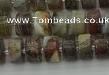 CRB487 15.5 inches 5*8mm tyre matte botswana agate beads wholesale