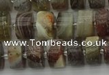 CRB488 15.5 inches 6*10mm tyre matte botswana agate beads wholesale