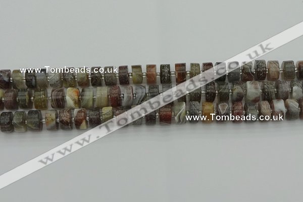 CRB488 15.5 inches 6*10mm tyre matte botswana agate beads wholesale