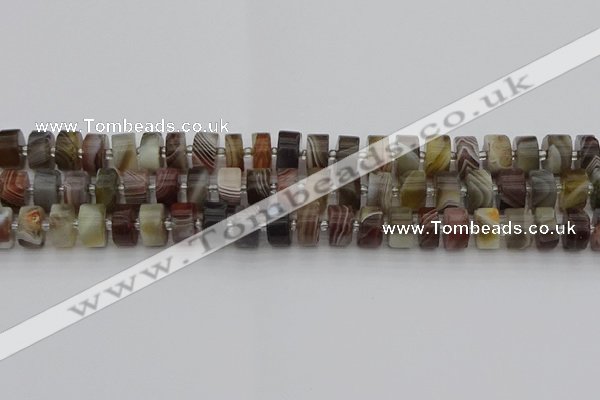 CRB494 15.5 inches 6*10mm tyre botswana agate beads wholesale