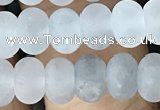 CRB5001 15.5 inches 4*6mm rondelle matte cloudy quartz beads wholesale