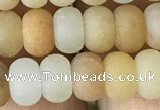 CRB5002 15.5 inches 4*6mm rondelle matte yellow aventurine beads