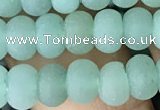 CRB5004 15.5 inches 4*6mm rondelle matte green aventurine beads