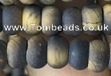 CRB5024 15.5 inches 4*6mm rondelle matte yellow tiger eye beads