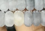 CRB5051 15.5 inches 5*8mm rondelle matte cloudy quartz beads wholesale