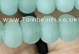 CRB5054 15.5 inches 5*8mm rondelle matte green aventurine beads