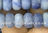 CRB5055 15.5 inches 5*8mm rondelle matte blue aventurine beads