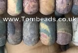 CRB5062 15.5 inches 5*8mm rondelle matte picasso jasper beads