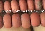 CRB5064 15.5 inches 5*8mm rondelle matte red jasper beads wholesale