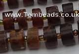 CRB507 15.5 inches 6*12mm tyre orange garnet beads wholesale