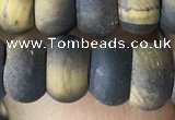 CRB5074 15.5 inches 5*8mm rondelle matte yellow tiger eye beads