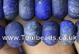 CRB5075 15.5 inches 5*8mm rondelle matte lapis lazuli beads wholesale