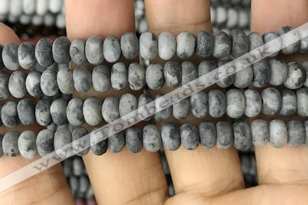 CRB5076 15.5 inches 5*8mm rondelle matte labradorite beads wholesale