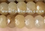 CRB5103 15.5 inches 4*6mm faceted rondelle yellow aventurine beads