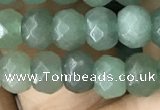 CRB5104 15.5 inches 4*6mm faceted rondelle green aventurine beads